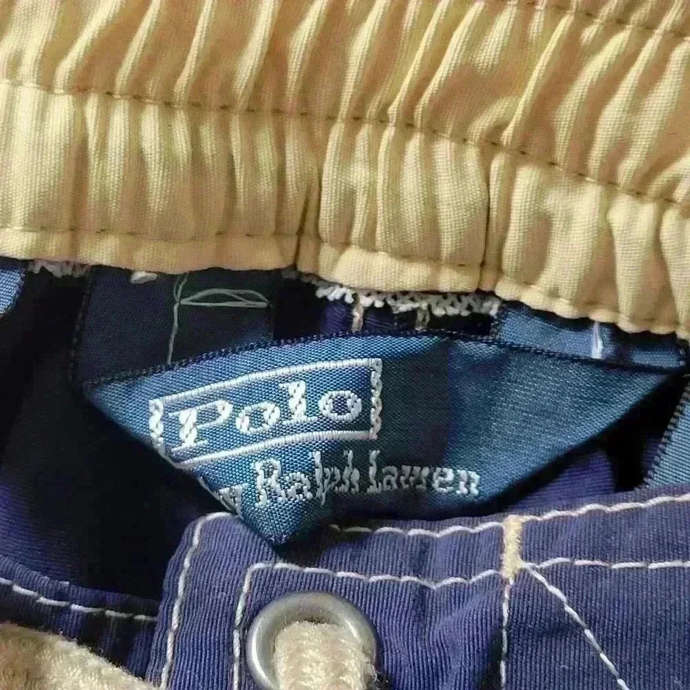 VINTAGE RARE POLO by RALPH LAUREN Blue Inner Tag SWIMWEAR XL Navy Color Pockets - Picture 9 of 13